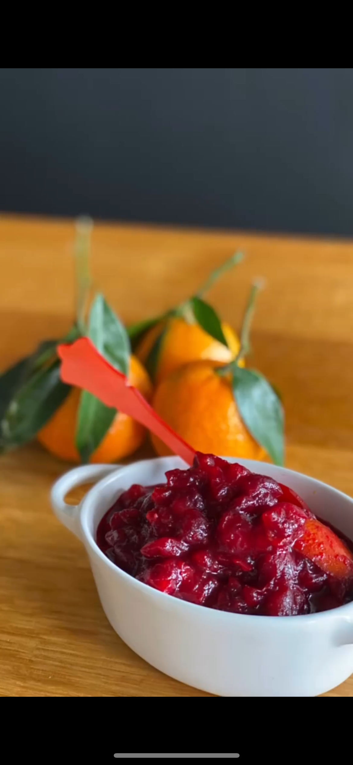 Orange Scented Cranberry Sauce