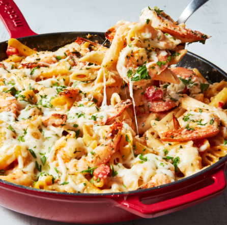 Shrimp Alfredo Bake