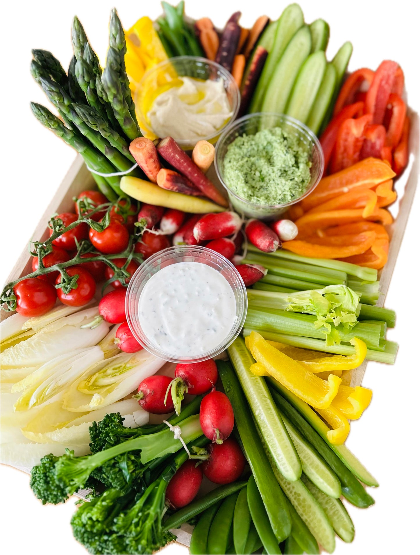 Small Fresh Seasonal Vegetable Platter ( Serves 2-4)